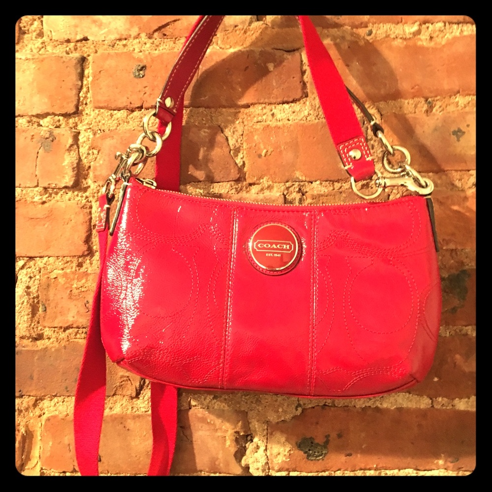 Coach Patent Red Crossbody